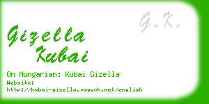 gizella kubai business card